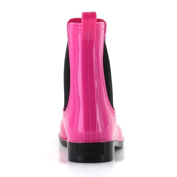 SEVEN7 Dover Rain Booties 10 Barbie Pink Rubber Waterproof Fall Winter Anti-Skid - Picture 7 of 7